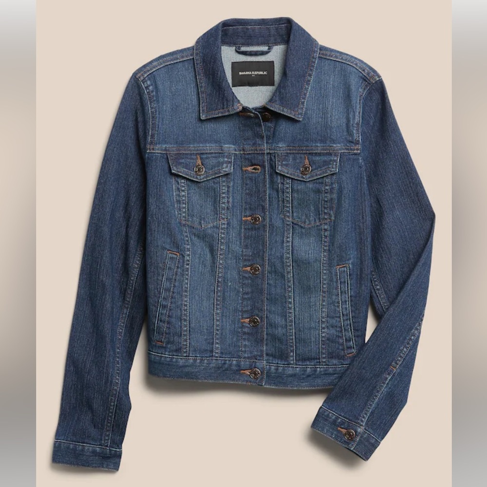 NWT Banana Republic Factory Dark Wash Denim Jacket
